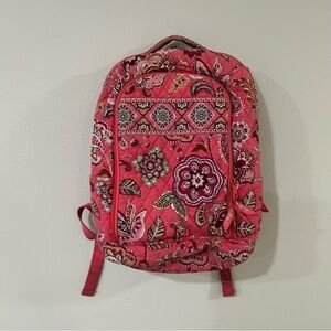 Vera Bradley Pink Floral Paisley Campus Laptop School Work Backpack